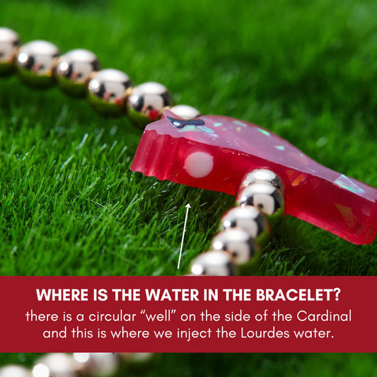 HW078 Holy Water Bracelet in Porcelain Red Cardinal