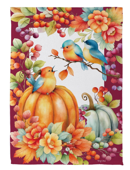 SX04C4SHF525 Evergreen Bird Talk Sueded House Flag 0