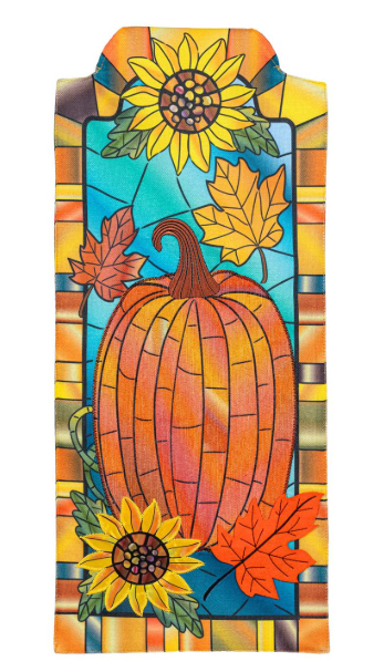 TDTP4EV25 Evergreen Fall Pumpkin Stained Glass Everlasting Impressions 0