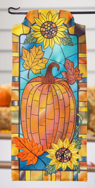 TDTP4EV25 Evergreen Fall Pumpkin Stained Glass Everlasting Impressions 0
