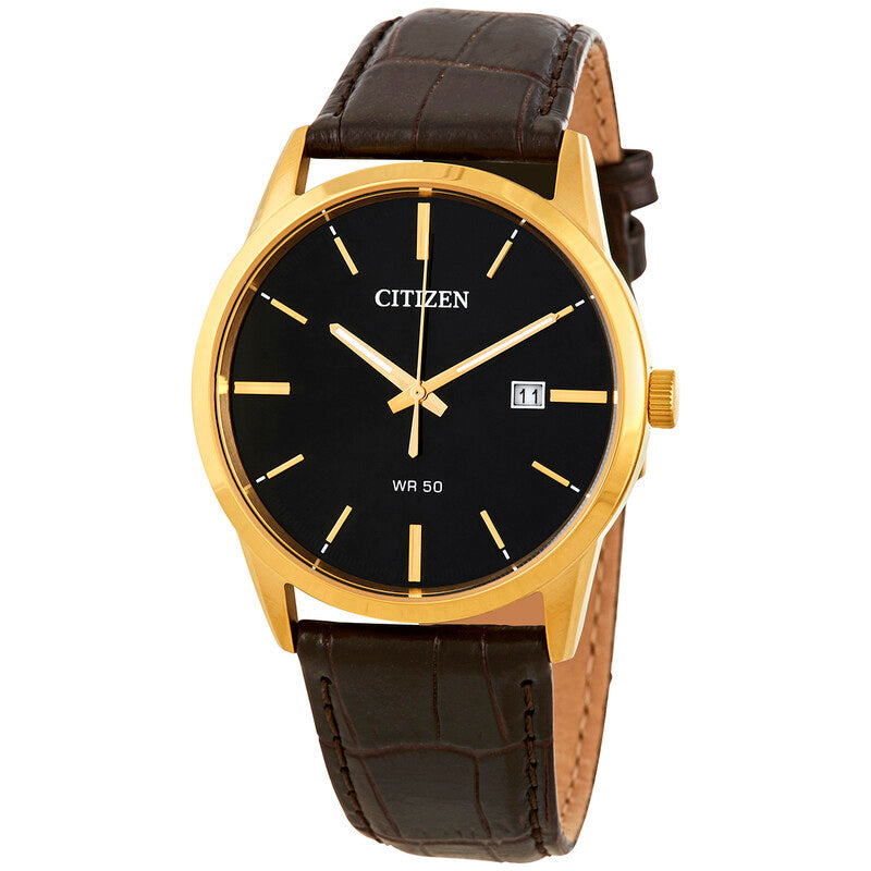 BI5002-06E Citizen Quartz Black Dial Dark Brown Leather Men's Watch