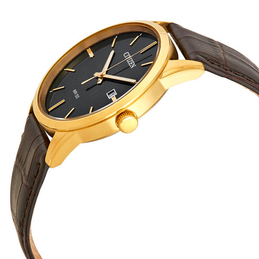 BI5002-06E Citizen Quartz Black Dial Dark Brown Leather Men's Watch