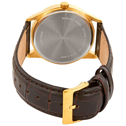 BI5002-06E Citizen Quartz Black Dial Dark Brown Leather Men's Watch