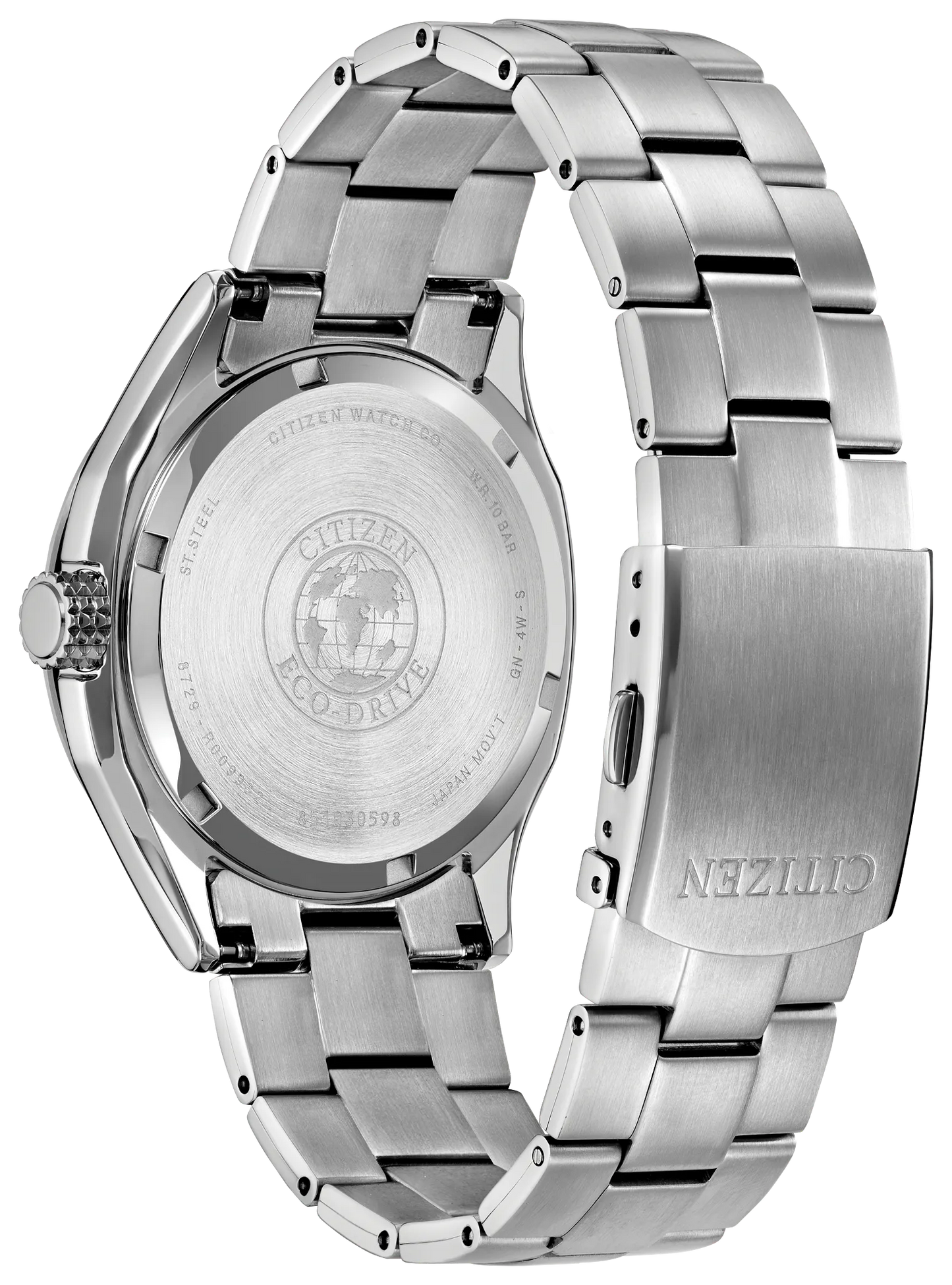 AW1890-51X Citizen Terra Force Men's Silver-Tone Stainless Steel Bracelet Watch 42mm