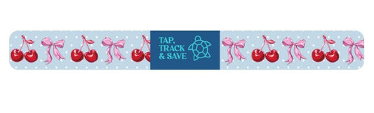 PP-0226-TRACK-TAP-TRTL-CHRY Simply Southern Tap Tracking Turtle Bracelet Cherry Print