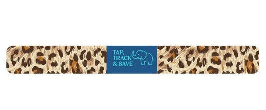 PP-0226-TRACK-TAP-ELPH-LEOP Simply Southern Elephant Tracking Bracelet Leopard Print