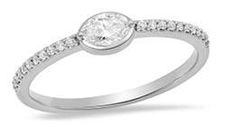 XL-1035-SS Sterling Silver 1/3CTW Lab Created Diamond Ring