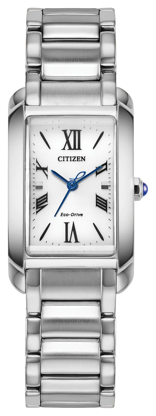 EW5620-55A Citizen Ladies Eco-Drive WR50ss Bracelet White Face Watch