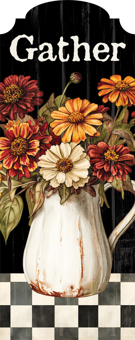 4207 Custom Decor Yardecor-Vintage Fall Flowers