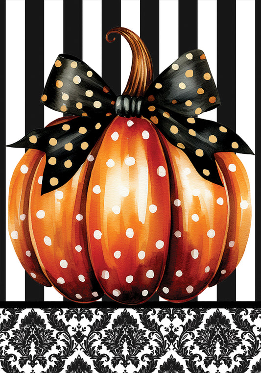 5951FM Custom Decor Elegant Pumpkin Garden Flag