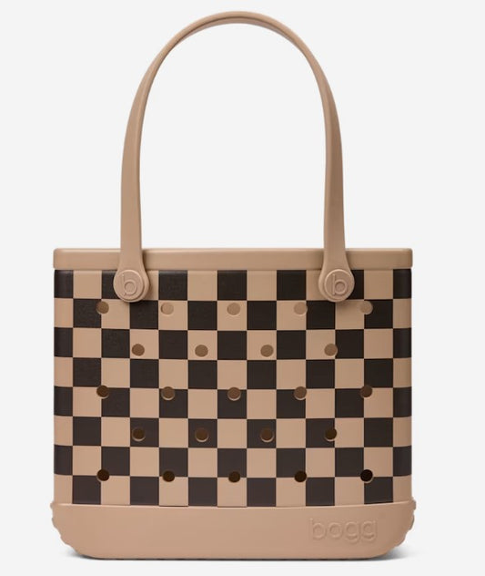 10222005-1322-OS Bogg Bag Baby Checkered Out Camel/Hot Cocoa