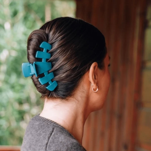 TT-CL01-258 Teleties Large Claw Clip Teal with It 0