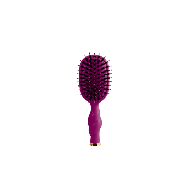 TT-MINI-BOAR-006-G Teleties Mini Boar Bristle Brush Mulberry 0