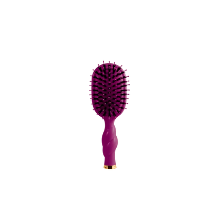 TT-MINI-BOAR-006-G Teleties Mini Boar Bristle Brush Mulberry 0