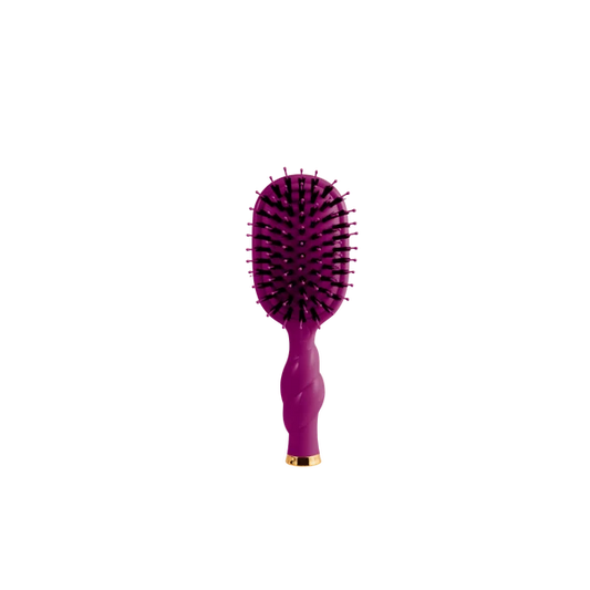 TT-MINI-BOAR-006-G Teleties Mini Boar Bristle Brush Mulberry 0