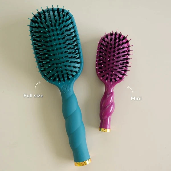 TT-MINI-BOAR-006-G Teleties Mini Boar Bristle Brush Mulberry 0