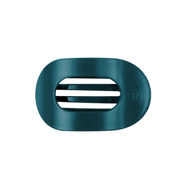 TT-FCM01-258 Teleties Medium Flat Round Clip Teal with It 0