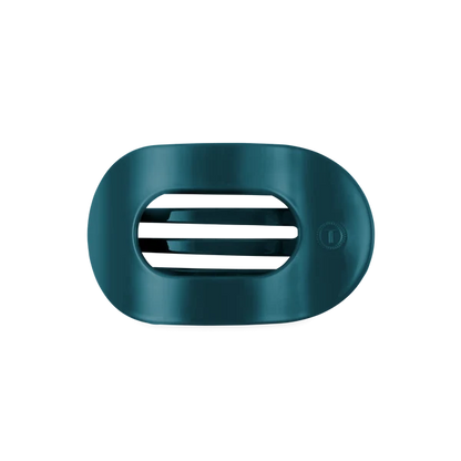 TT-FCM01-258 Teleties Medium Flat Round Clip Teal with It 0