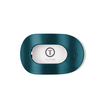 TT-FCM01-258 Teleties Medium Flat Round Clip Teal with It 0