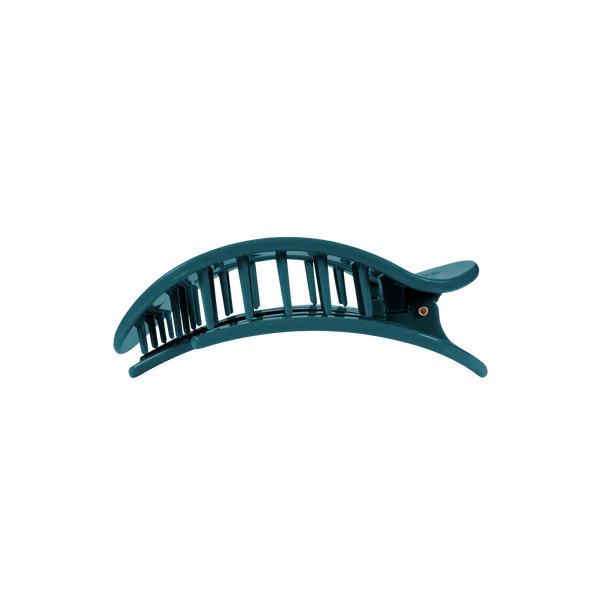 TT-FCM01-258 Teleties Medium Flat Round Clip Teal with It 0