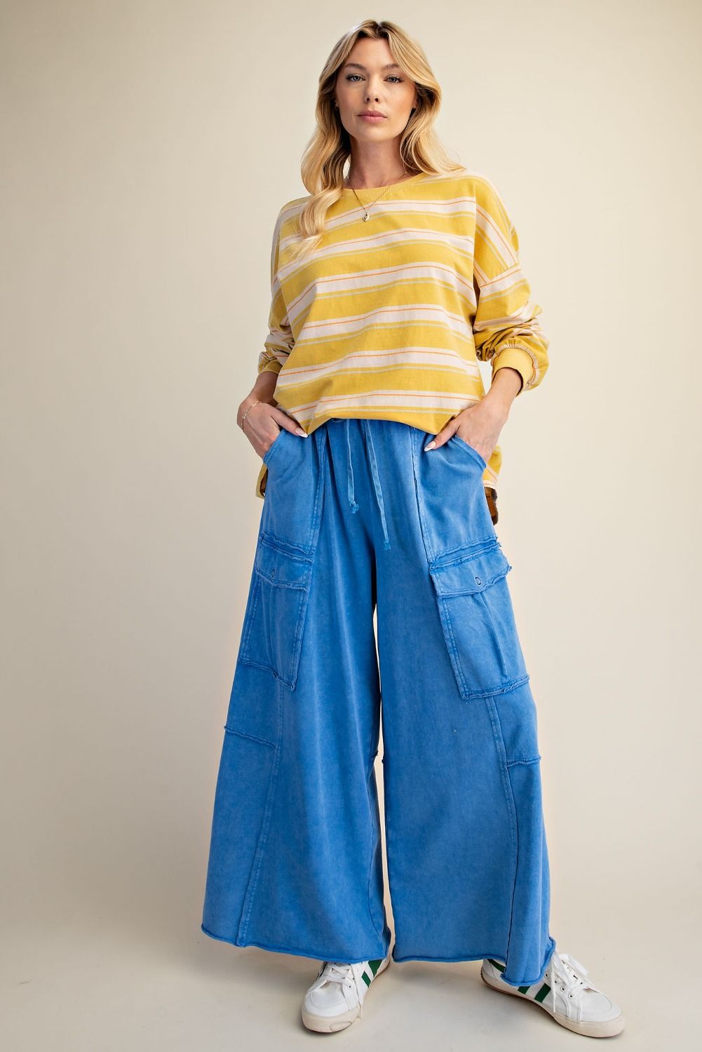 EB40795 Easel Mineral Wash Pants Cadet Blue 0