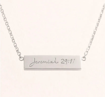 LH-NK15/16 By Grace Jewelry Jeremiah 29:11 PVD Plated Necklace 0
