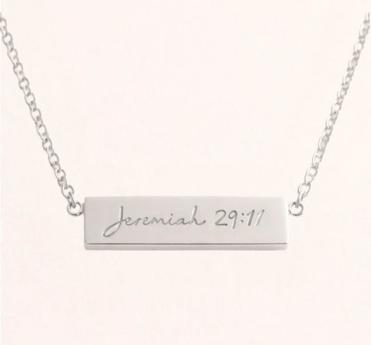 LH-NK15/16 By Grace Jewelry Jeremiah 29:11 PVD Plated Necklace 0