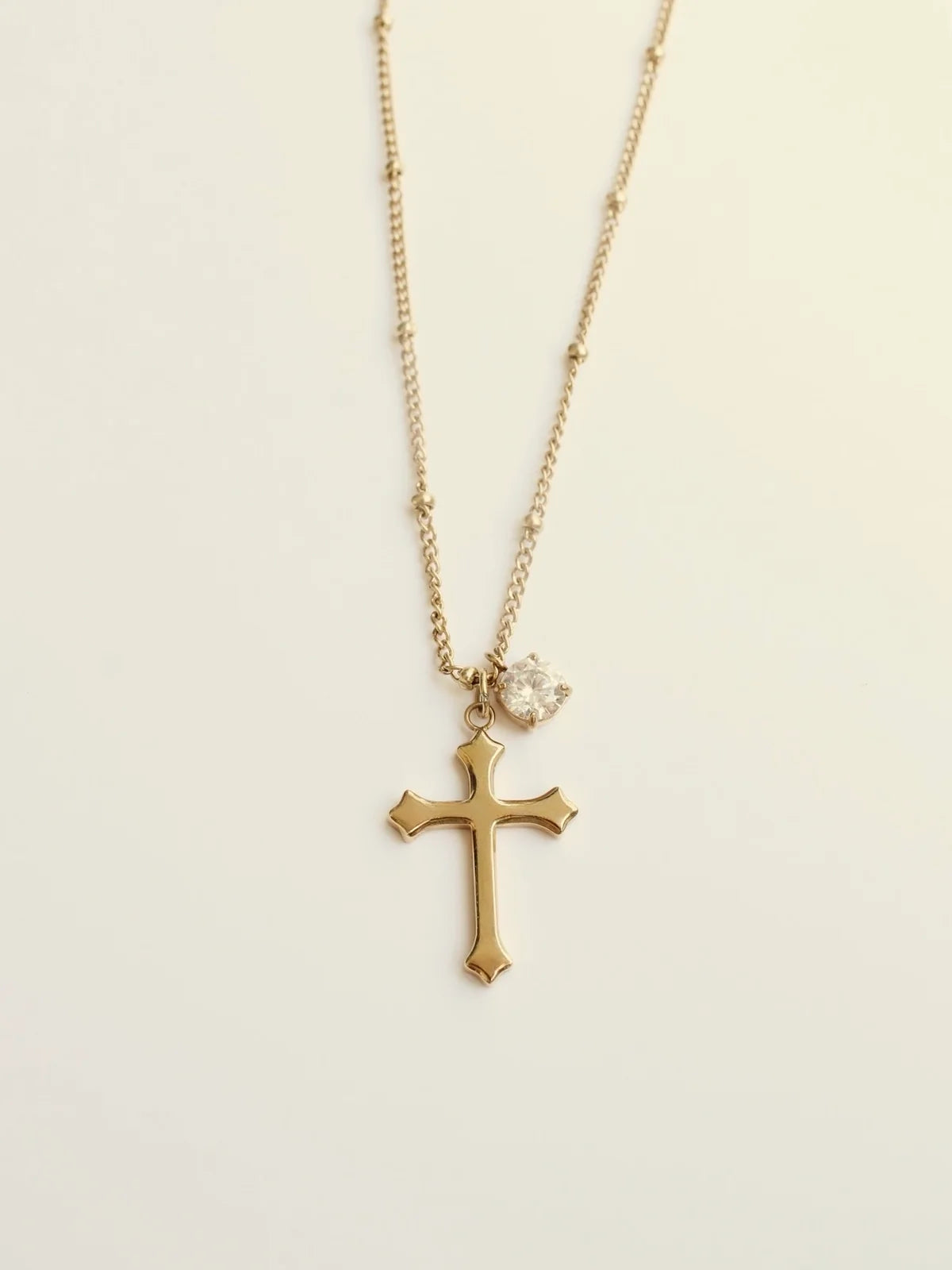 LH-NK01/02 By Grace Jewelry Cross Necklace PVD Plated 0