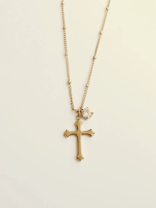 LH-NK01/02 By Grace Jewelry Cross Necklace PVD Plated 0