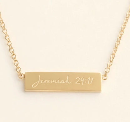LH-NK15/16 By Grace Jewelry Jeremiah 29:11 PVD Plated Necklace 0