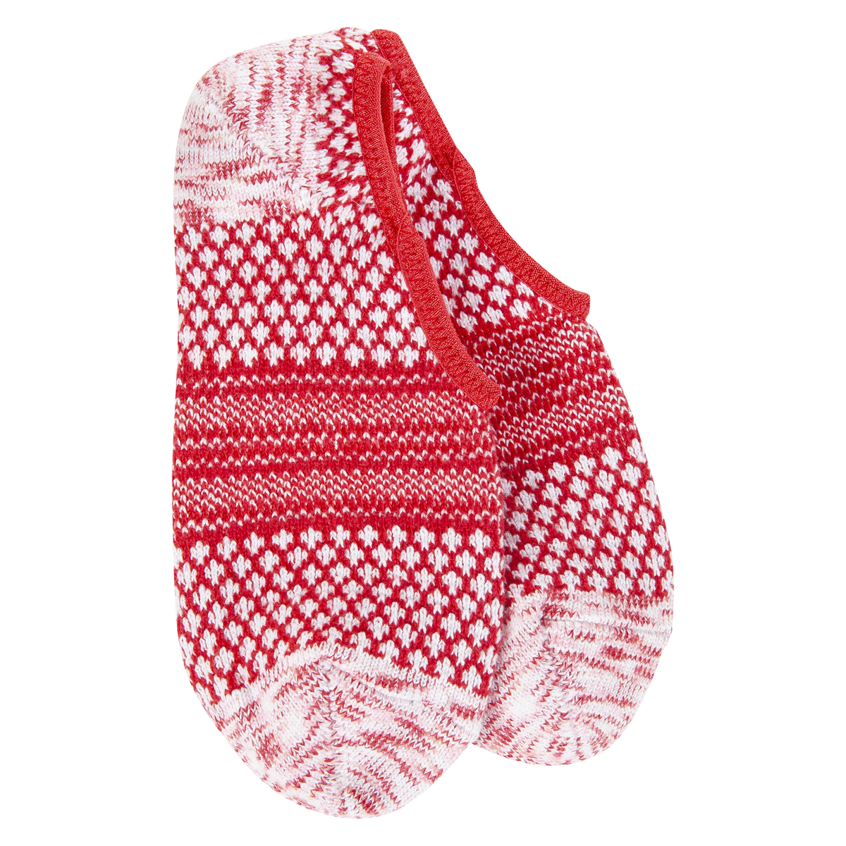 76381 WSGALFO World's Softest Socks Holiday Weekend Textured Footsie Peppermint Multi 0