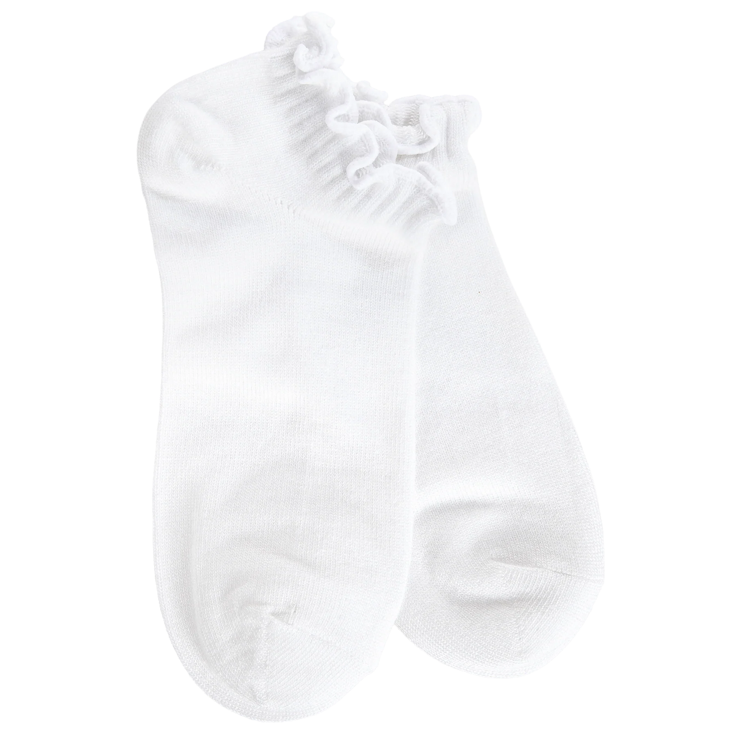 77011 WSLRUFF World's Softest Socks Weekend Low Ruffle Socks White 0