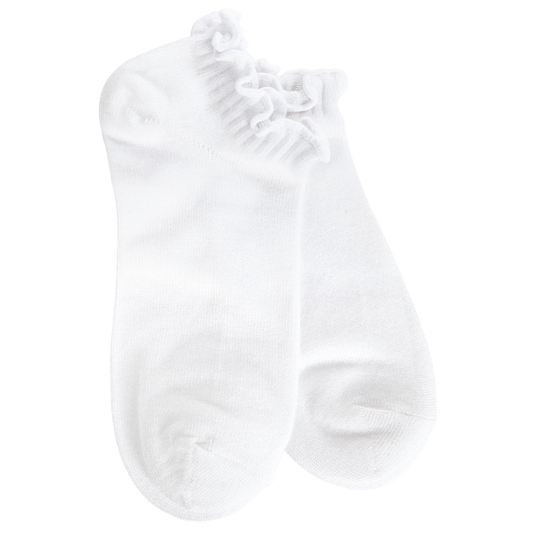 77011 WSLRUFF World's Softest Socks Weekend Low Ruffle Socks White 0