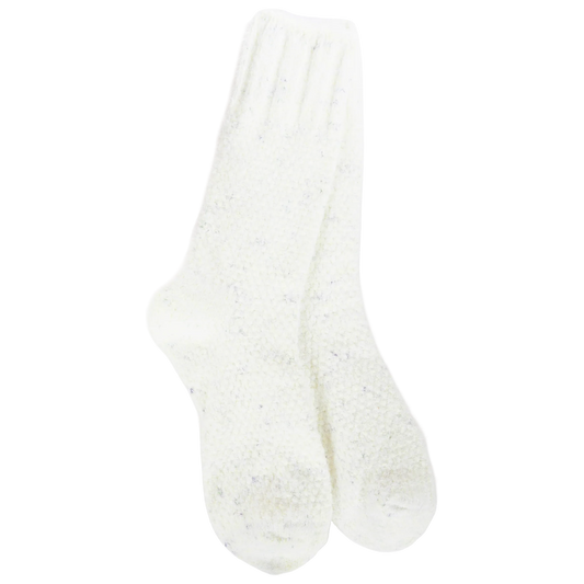 76997 WSOMFEC World's Softest Socks Weekend Feather Crew Ivory 0