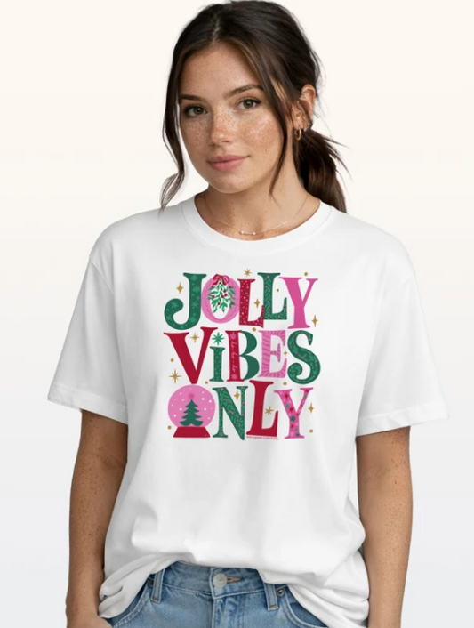 SC1595WH Southern Couture Jolly Vibes Only Tee White 0