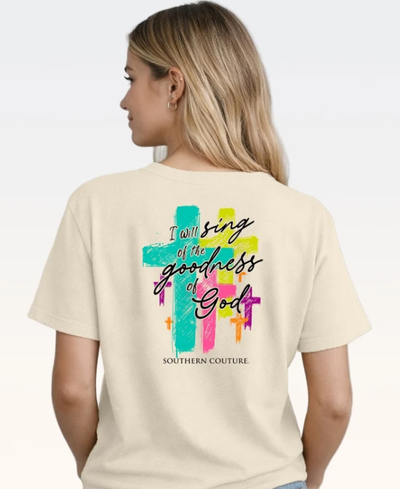 SC1625NA Southern Couture Goodness of God Tee Natural 0