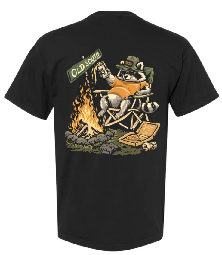 FW26-6030-RAC-BLA  Old South Campfire Bandit T-Shirt Black 0