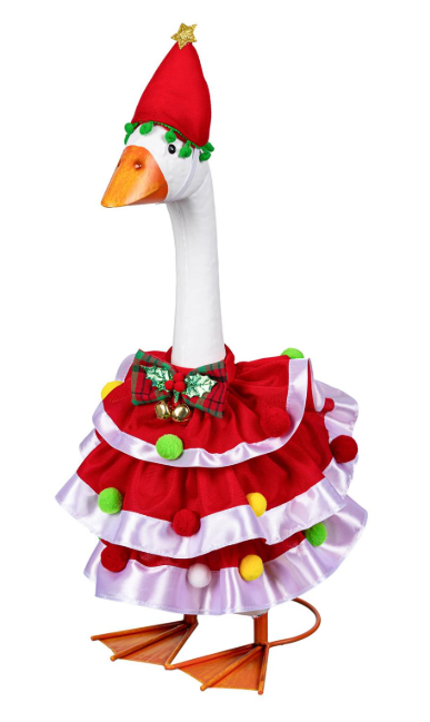 TD7QSGS26 Evergreen Christmas Dress Porch Goose Outfit 0
