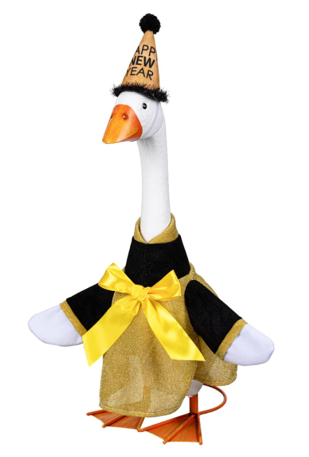 TDHT8GS26 Evergreen Happy New Year Dress Goose Outfit 0