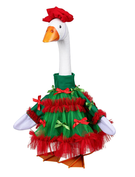 TDKTJGS26 Evergreen Bows Goose Outfit 0