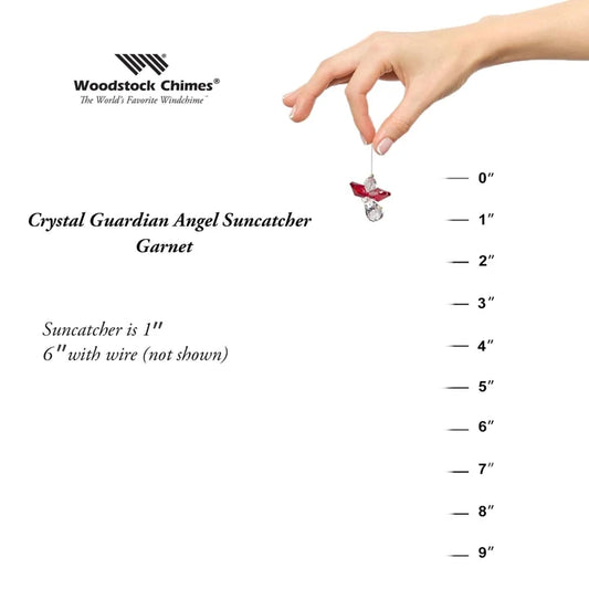 CGGT Woodstock Chimes Crystal Guardian Angel Garnet 0