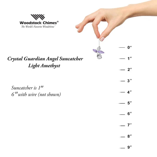 CGLA Woodstock Chimes Crystal Guardian Angel Light Amethyst 0