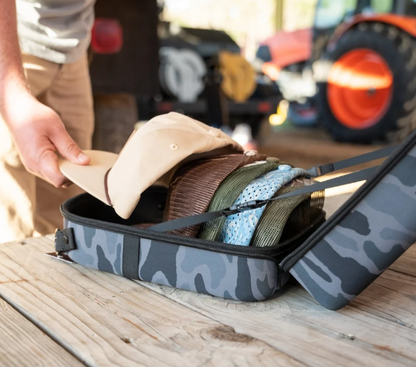 NS-HATCAS-BLA Old South 6 Hat Travel Case Blackout Camo 0