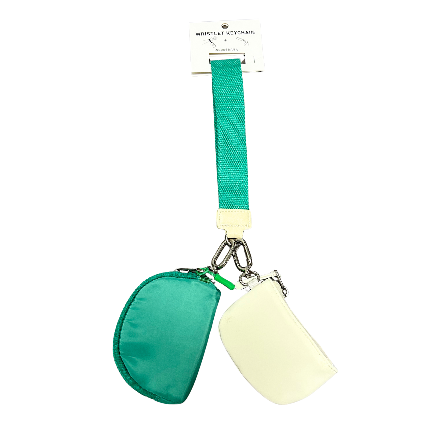 WK1317WTGN Green Dual Color Wristlet