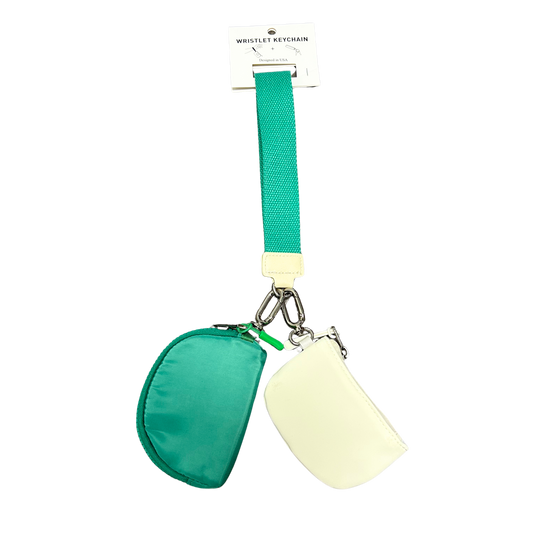 WK1317WTGN Green Dual Color Wristlet