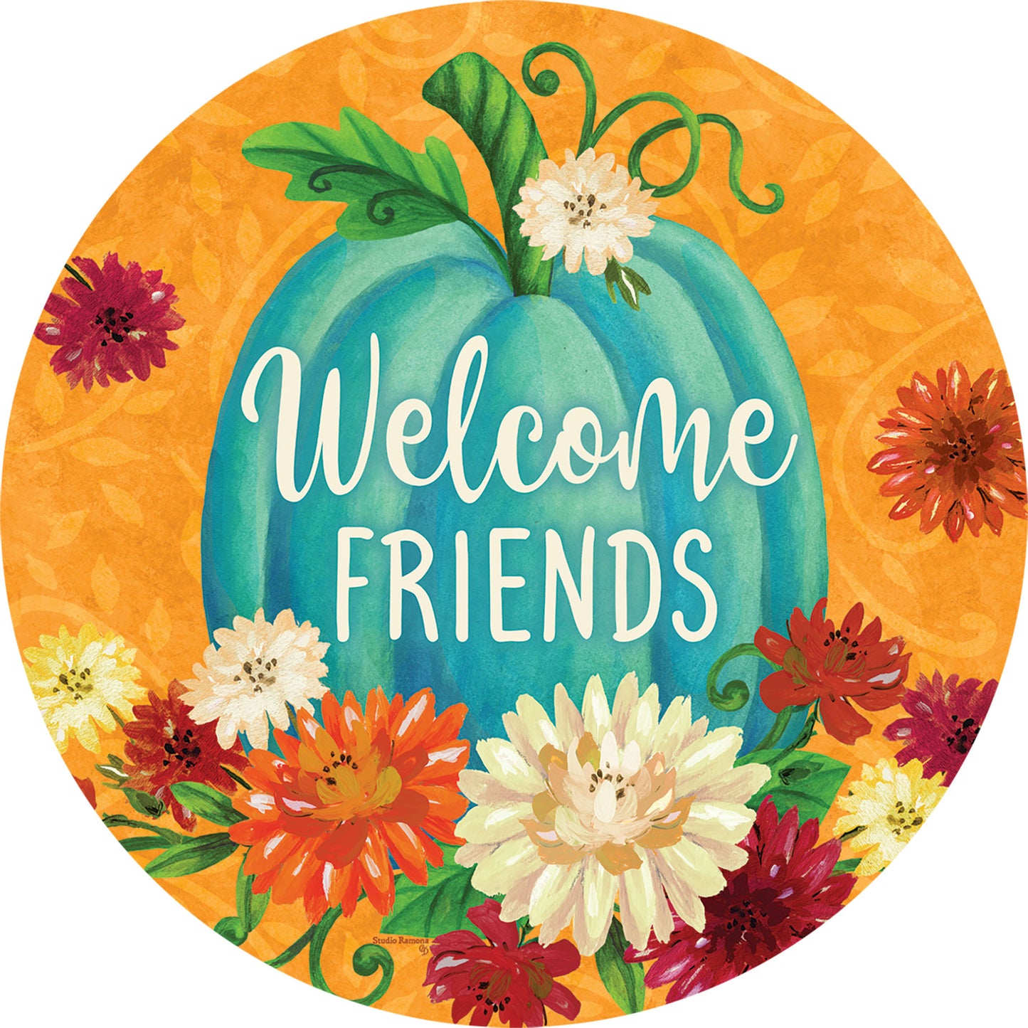 Teal Pumpkin Stepping Stone