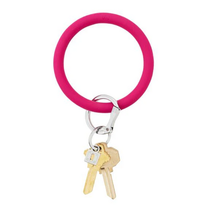 BOKR-S-ISP O-Venture Silicone Big O Key Ring - I Scream Pink