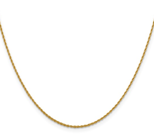 10K Yellow Gold 1.2mm Loose Rope - 16"