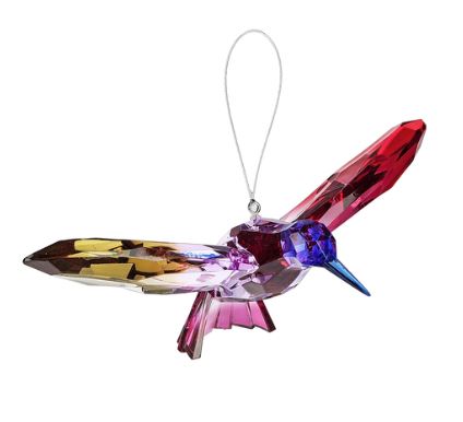 Hummingbird Decorative Acrylic Ornament - Purple/Fuchsia