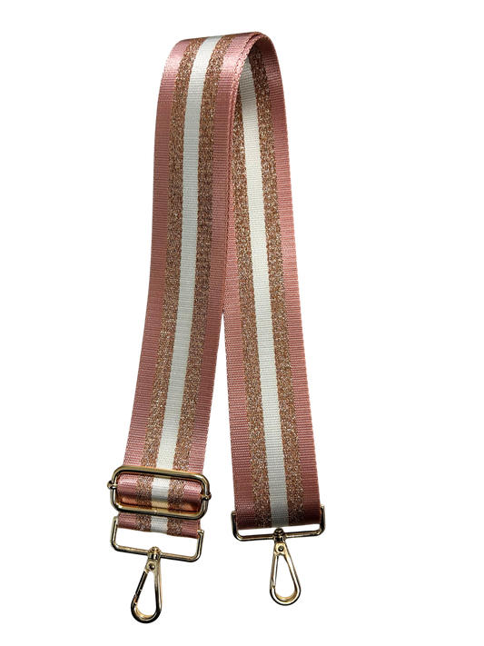 Rose Gold Glitter Guitar Strap